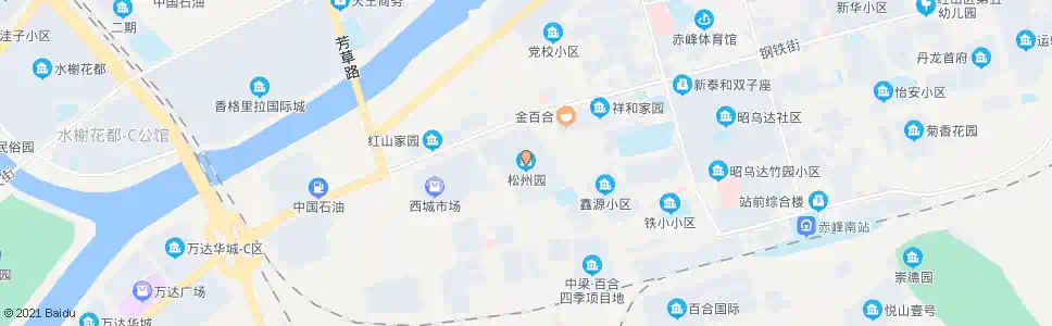 赤峰松州园小区_公交站地图_赤峰公交_妙搜公交查询2025