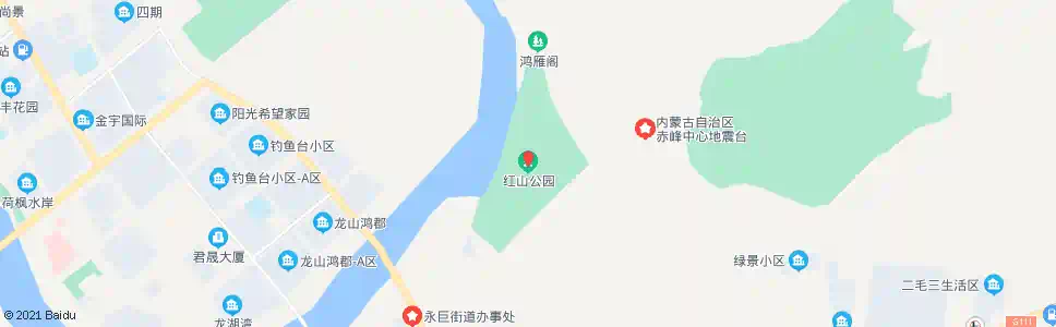 赤峰红山公园_公交站地图_赤峰公交_妙搜公交查询2025