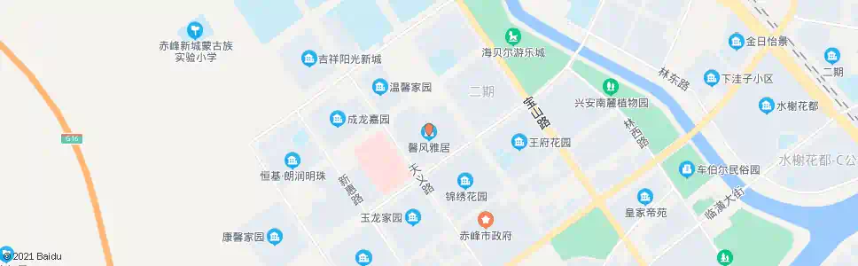 赤峰馨风雅居_公交站地图_赤峰公交_妙搜公交查询2025
