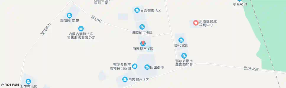 鄂尔多斯田园都市C区_公交站地图_鄂尔多斯公交_妙搜公交查询2025