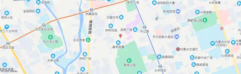 呼和浩特第五大道小区_公交站地图_呼和浩特公交_妙搜公交查询2025