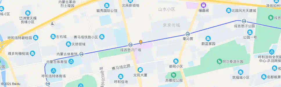 呼和浩特武警呼市指挥学校_公交站地图_呼和浩特公交_妙搜公交查询2025