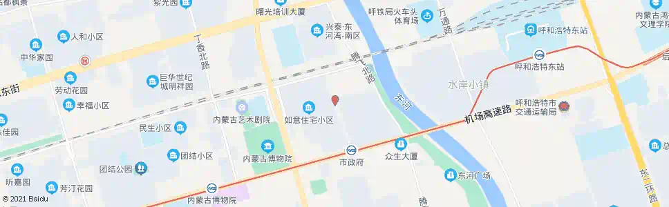 呼和浩特如意小区_公交站地图_呼和浩特公交_妙搜公交查询2025
