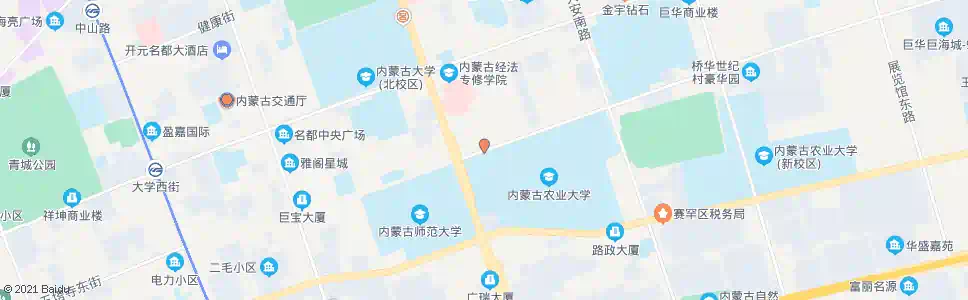 呼和浩特农业大学北门_公交站地图_呼和浩特公交_妙搜公交查询2025