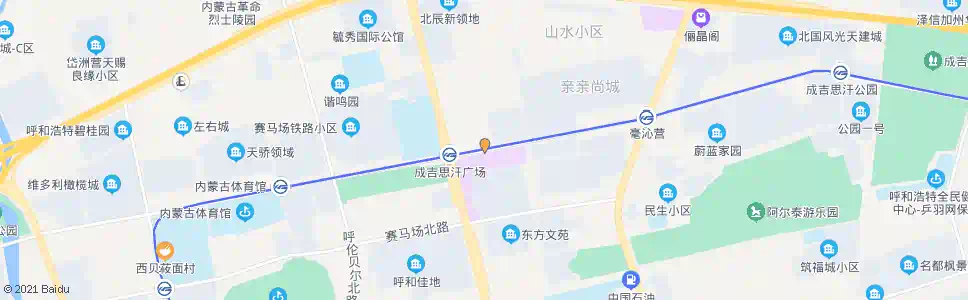 呼和浩特呼市指挥学校_公交站地图_呼和浩特公交_妙搜公交查询2025