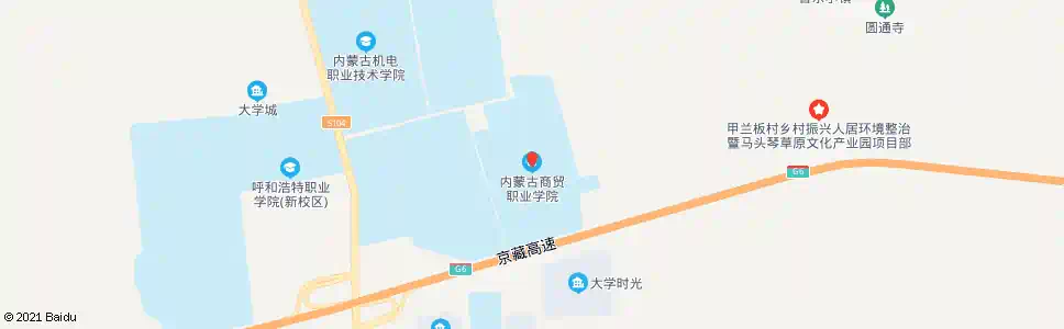 呼和浩特内蒙古商贸职业学院_公交站地图_呼和浩特公交_妙搜公交查询2025