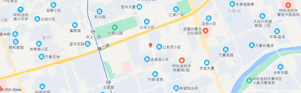 呼和浩特公务员小区西门_公交站地图_呼和浩特公交_妙搜公交查询2025
