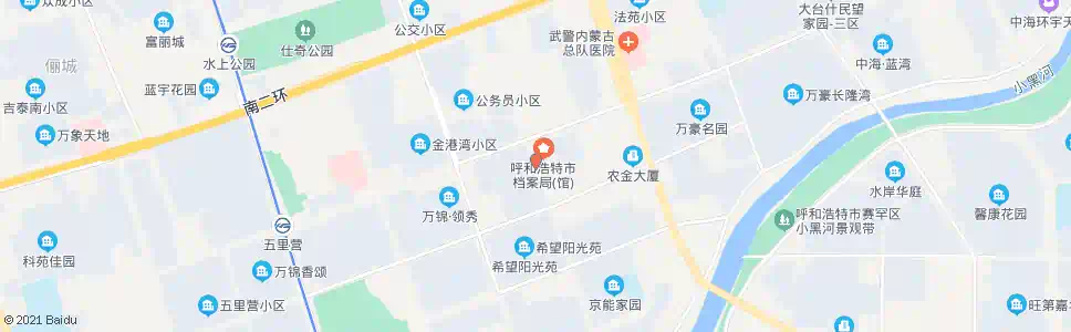 呼和浩特呼市档案局_公交站地图_呼和浩特公交_妙搜公交查询2025
