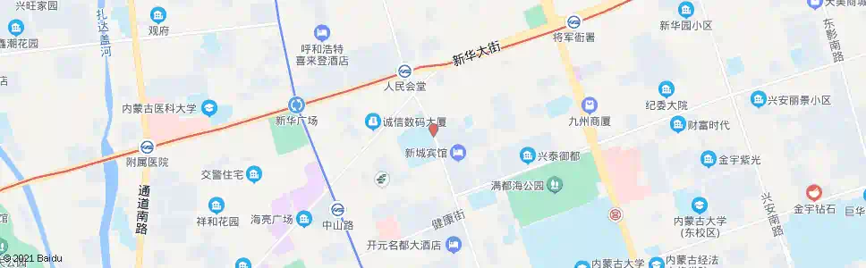 呼和浩特二中_公交站地图_呼和浩特公交_妙搜公交查询2025