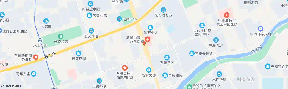 呼和浩特武警医院_公交站地图_呼和浩特公交_妙搜公交查询2025