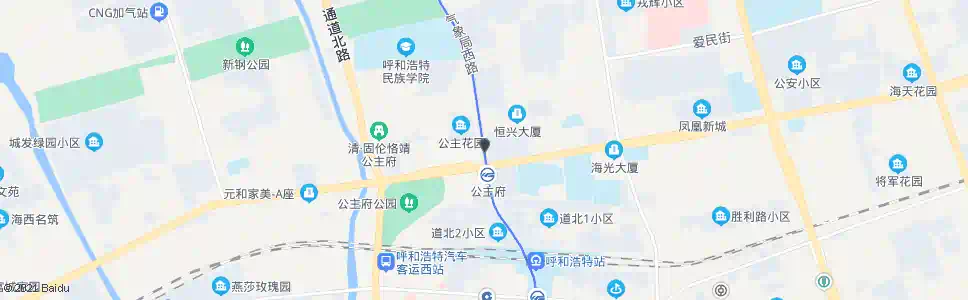 呼和浩特气象局西路南口_公交站地图_呼和浩特公交_妙搜公交查询2025