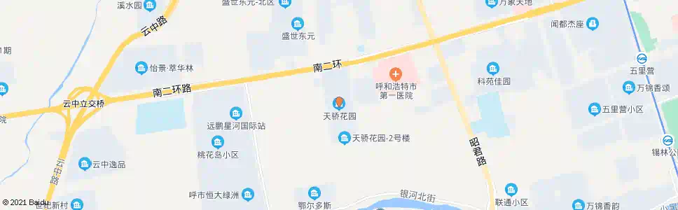 呼和浩特天骄花园_公交站地图_呼和浩特公交_妙搜公交查询2025