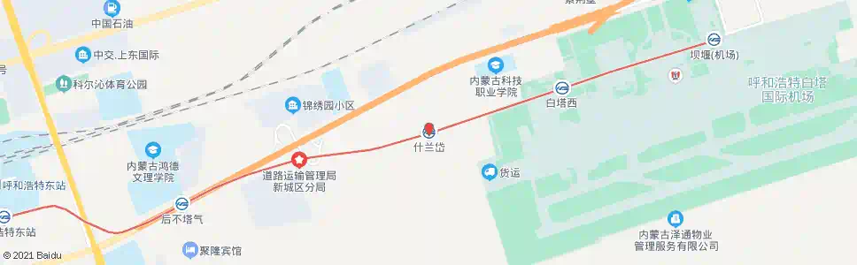 呼和浩特什兰岱_公交站地图_呼和浩特公交_妙搜公交查询2025