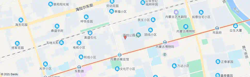 呼和浩特团结小区西区北口_公交站地图_呼和浩特公交_妙搜公交查询2025