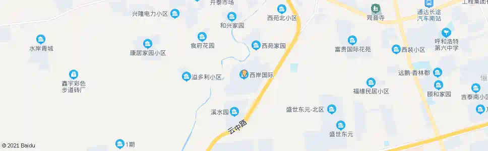 呼和浩特西岸国际_公交站地图_呼和浩特公交_妙搜公交查询2025