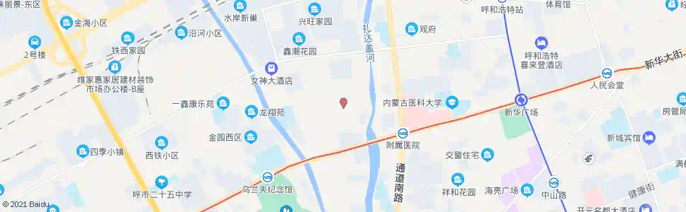 呼和浩特铁路四合兴小区_公交站地图_呼和浩特公交_妙搜公交查询2025