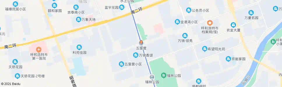 呼和浩特五里营_公交站地图_呼和浩特公交_妙搜公交查询2025