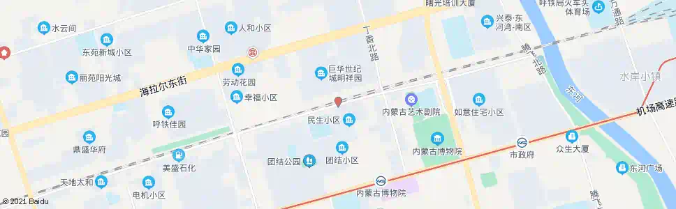 呼和浩特团结小区东区北口_公交站地图_呼和浩特公交_妙搜公交查询2025