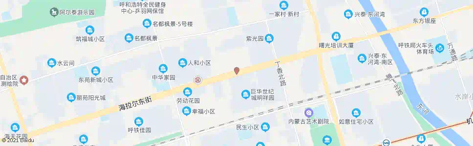 呼和浩特海东路开天花园_公交站地图_呼和浩特公交_妙搜公交查询2025