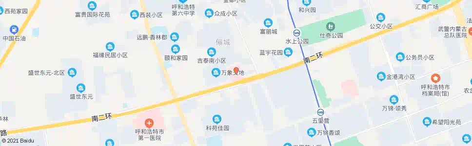 呼和浩特呼和浩特市第二医院_公交站地图_呼和浩特公交_妙搜公交查询2025