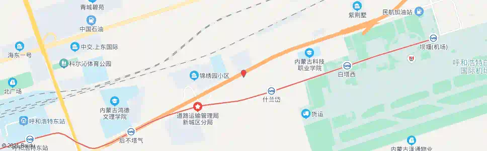 呼和浩特什兰岱村北口_公交站地图_呼和浩特公交_妙搜公交查询2025