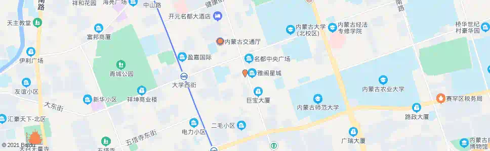 呼和浩特新华保险呼和浩特支公司_公交站地图_呼和浩特公交_妙搜公交查询2025