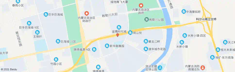 呼和浩特京能花园_公交站地图_呼和浩特公交_妙搜公交查询2025