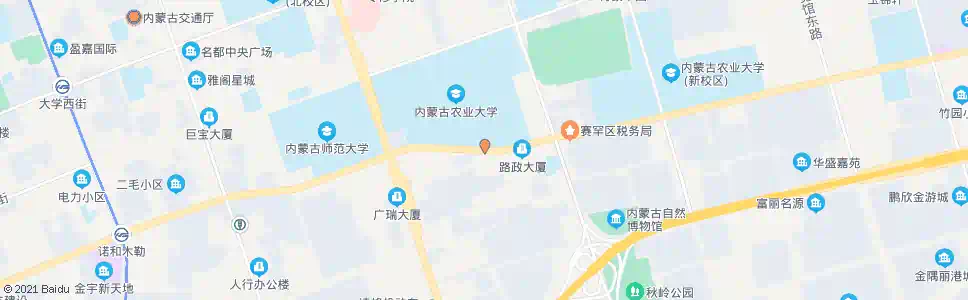 呼和浩特学府花园_公交站地图_呼和浩特公交_妙搜公交查询2025