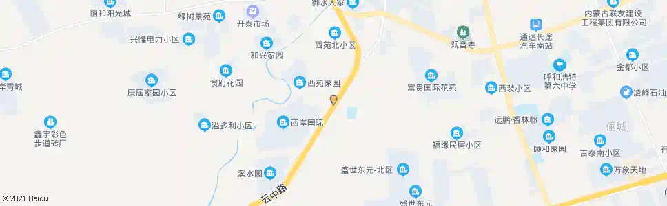 呼和浩特西菜园生活锅炉厂_公交站地图_呼和浩特公交_妙搜公交查询2025