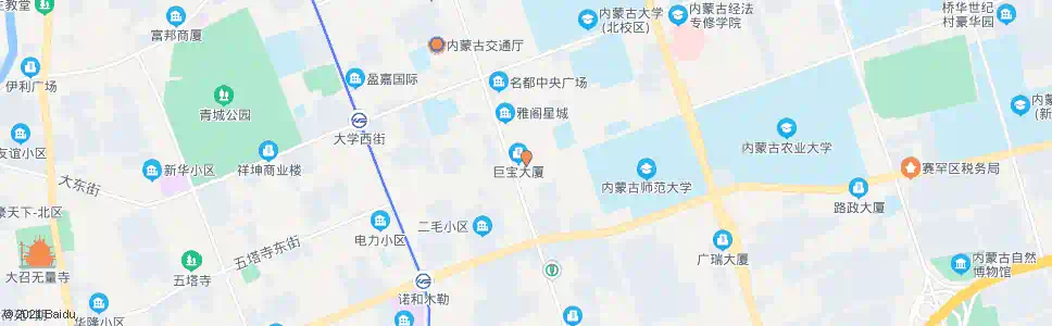 呼和浩特金地商城_公交站地图_呼和浩特公交_妙搜公交查询2025