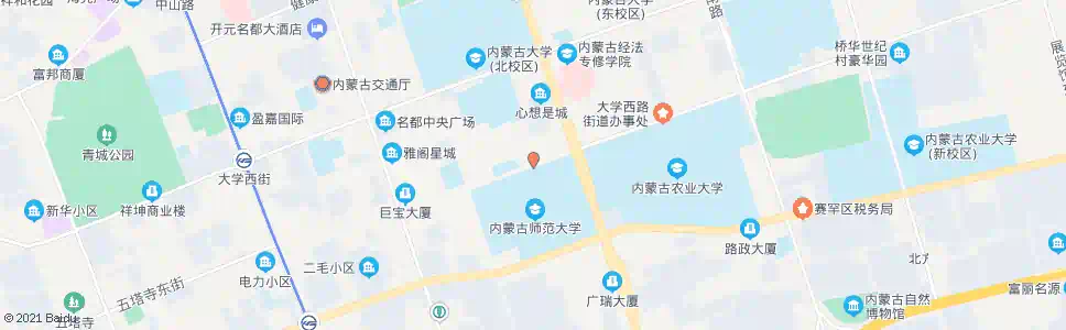 呼和浩特师大北门_公交站地图_呼和浩特公交_妙搜公交查询2025