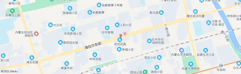 呼和浩特人和小区_公交站地图_呼和浩特公交_妙搜公交查询2025