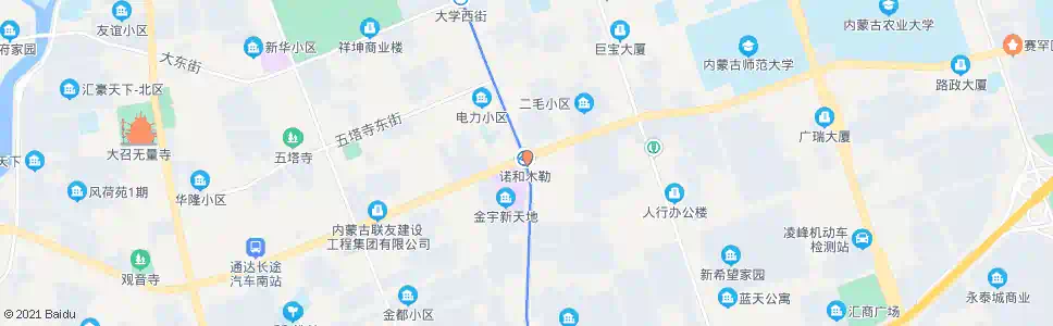 呼和浩特凯德MALL_公交站地图_呼和浩特公交_妙搜公交查询2025