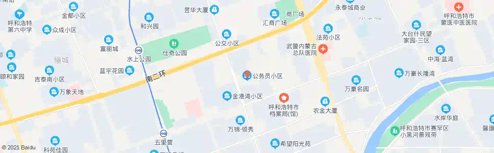 呼和浩特公务员小区(北)_公交站地图_呼和浩特公交_妙搜公交查询2025