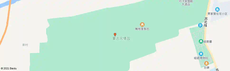 呼和浩特蒙古风情园景区_公交站地图_呼和浩特公交_妙搜公交查询2025