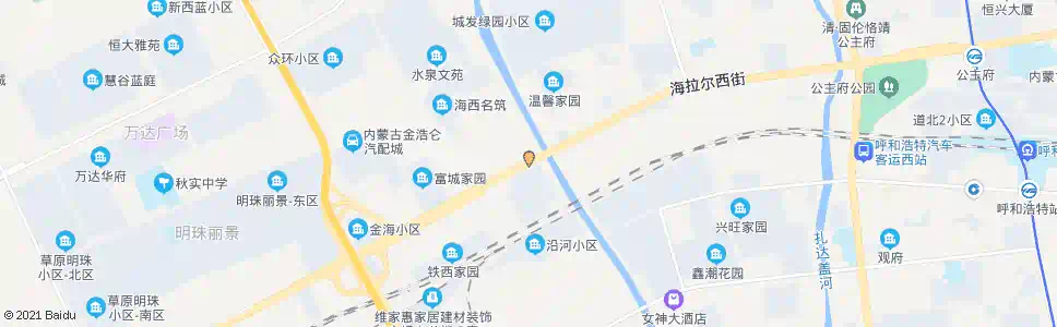 呼和浩特天昱自由度家园_公交站地图_呼和浩特公交_妙搜公交查询2025