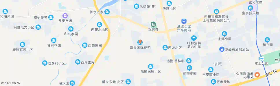 呼和浩特富贵国际_公交站地图_呼和浩特公交_妙搜公交查询2025