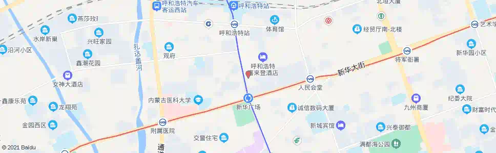 呼和浩特组织部招待所_公交站地图_呼和浩特公交_妙搜公交查询2025