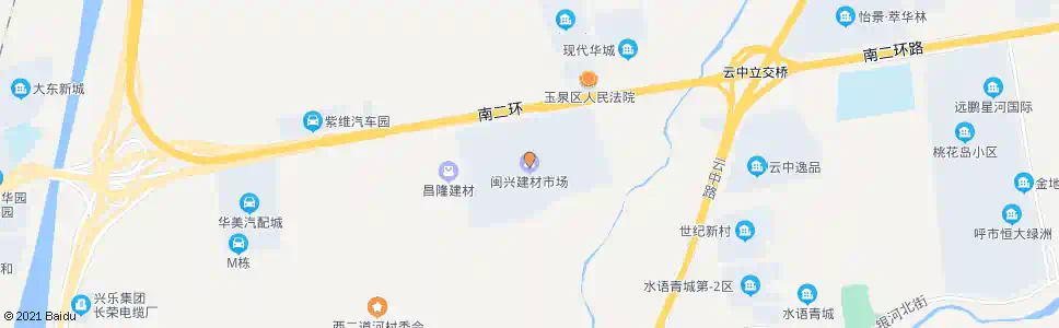 呼和浩特闽兴建材城_公交站地图_呼和浩特公交_妙搜公交查询2025