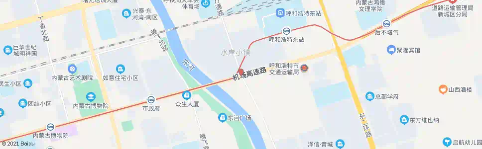 呼和浩特水岸小镇_公交站地图_呼和浩特公交_妙搜公交查询2025