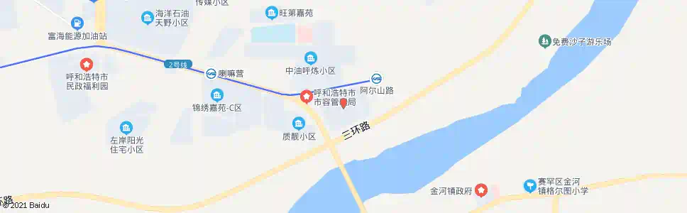 呼和浩特金桥景观花园_公交站地图_呼和浩特公交_妙搜公交查询2025