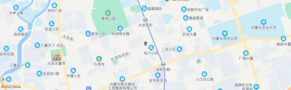 呼和浩特天府小区_公交站地图_呼和浩特公交_妙搜公交查询2025