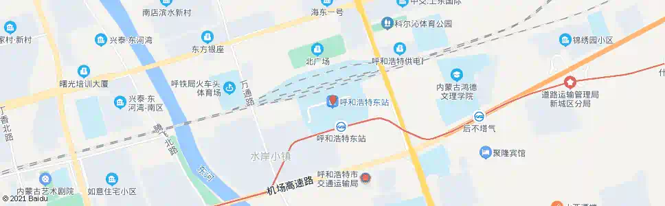 呼和浩特火车东客站_公交站地图_呼和浩特公交_妙搜公交查询2025