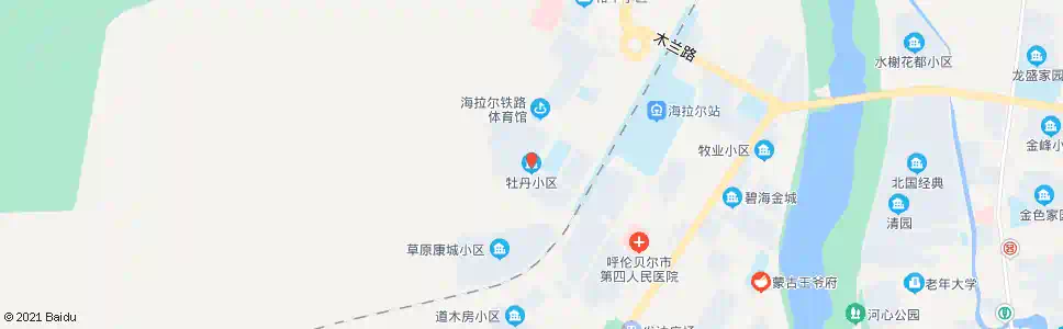 呼伦贝尔牡丹小区_公交站地图_呼伦贝尔公交_妙搜公交查询2025