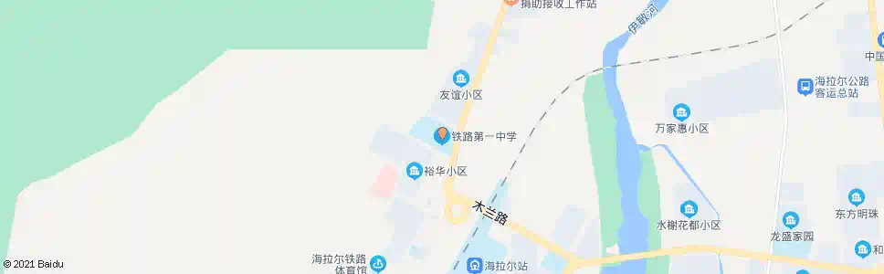呼伦贝尔铁一中_公交站地图_呼伦贝尔公交_妙搜公交查询2025