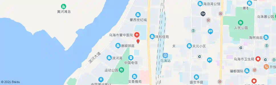 乌海蒙中医院_公交站地图_乌海公交_妙搜公交查询2025