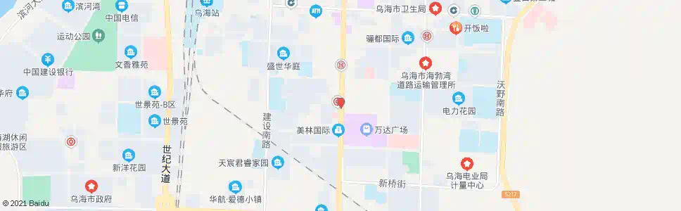 乌海新天地市场_公交站地图_乌海公交_妙搜公交查询2025