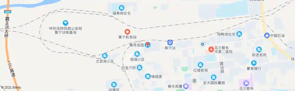 乌兰察布集铁佳园小区_公交站地图_乌兰察布公交_妙搜公交查询2025
