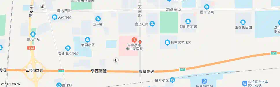乌兰察布蒙中医院_公交站地图_乌兰察布公交_妙搜公交查询2025