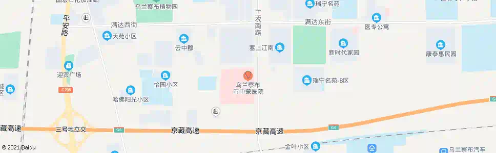 乌兰察布中蒙医院_公交站地图_乌兰察布公交_妙搜公交查询2025